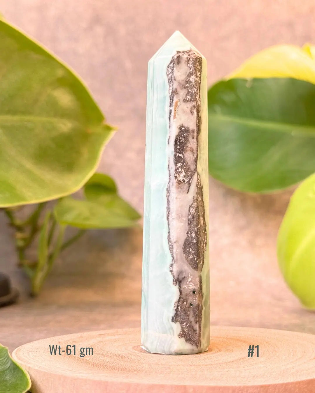 Lightcoded Blue Caribbean Calcite Tower