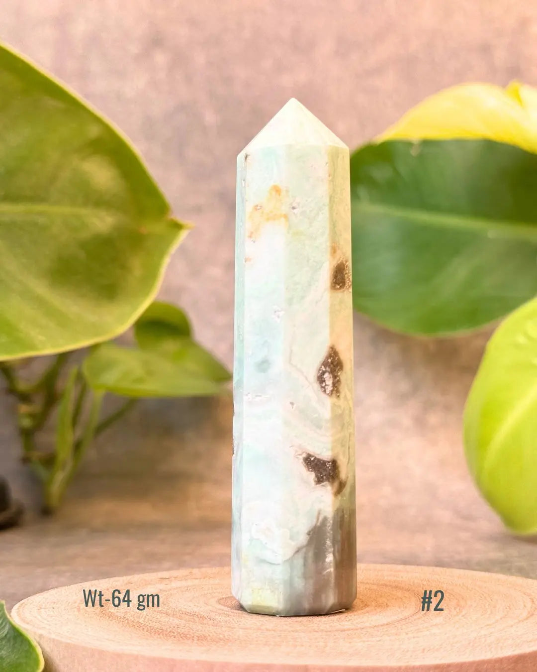 Lightcoded Blue Caribbean Calcite Tower