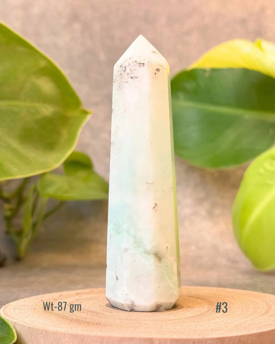 Lightcoded Blue Caribbean Calcite Tower