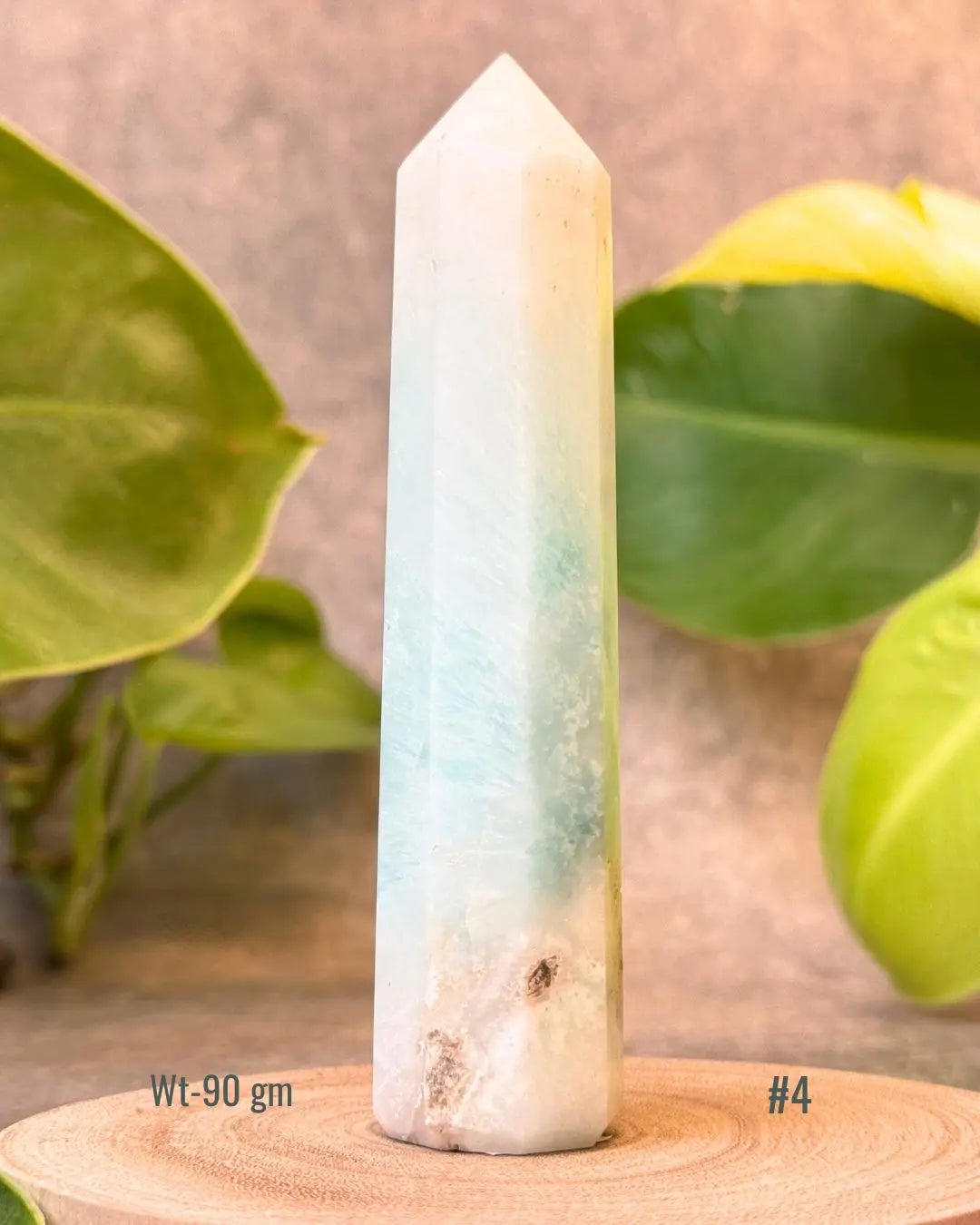 Lightcoded Blue Caribbean Calcite Tower
