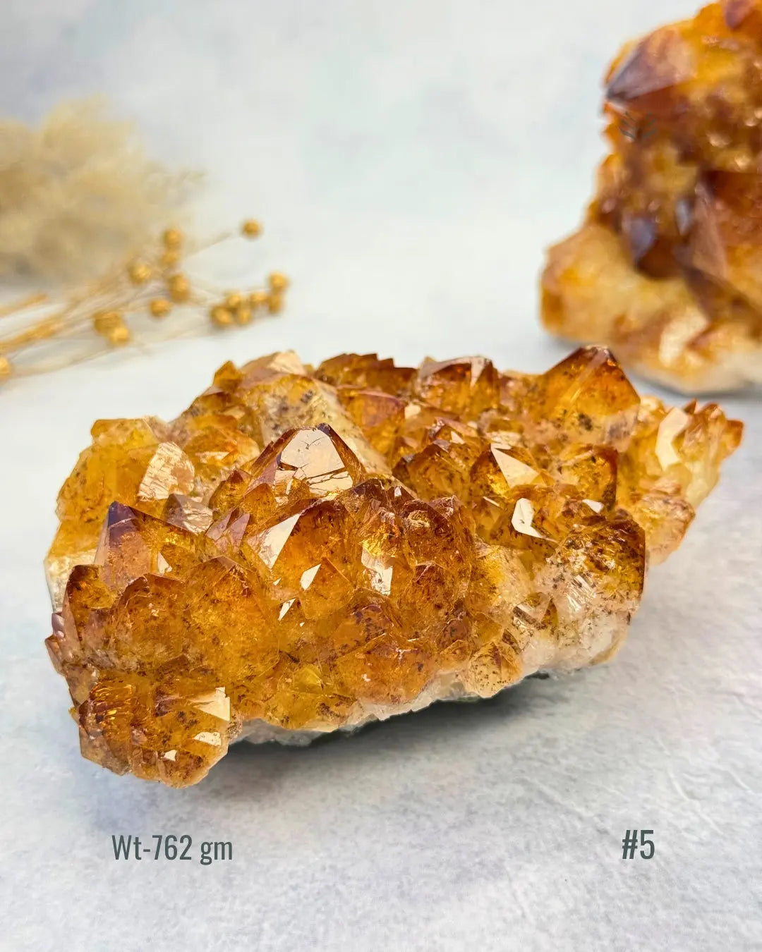 Lightcoded Brazilian Citrine Cluster