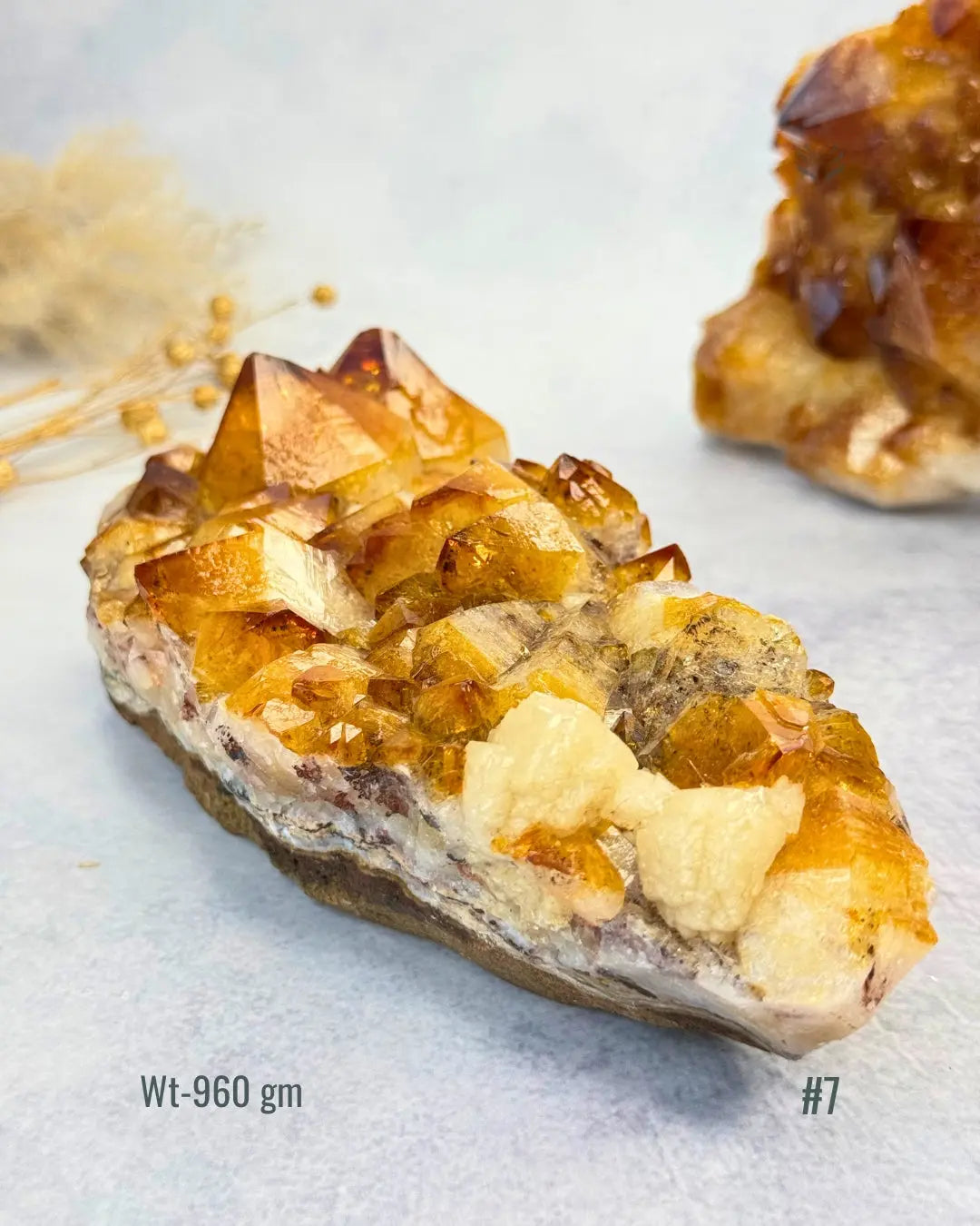 Lightcoded Brazilian Citrine Cluster