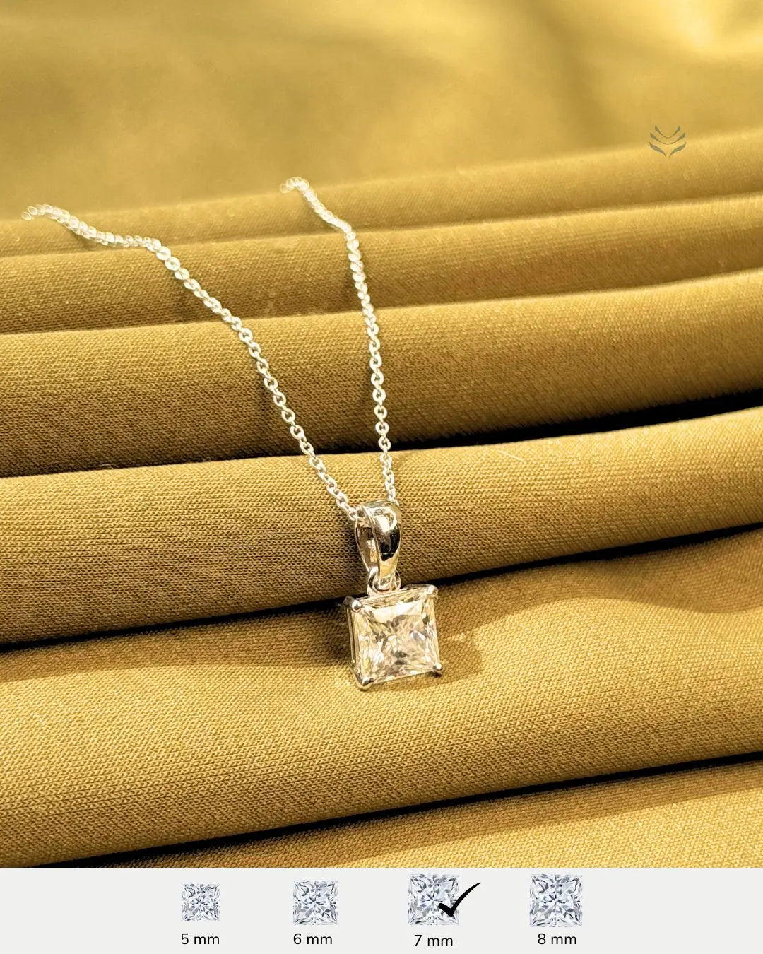 Lightcoded Freya Square Silver Pendant