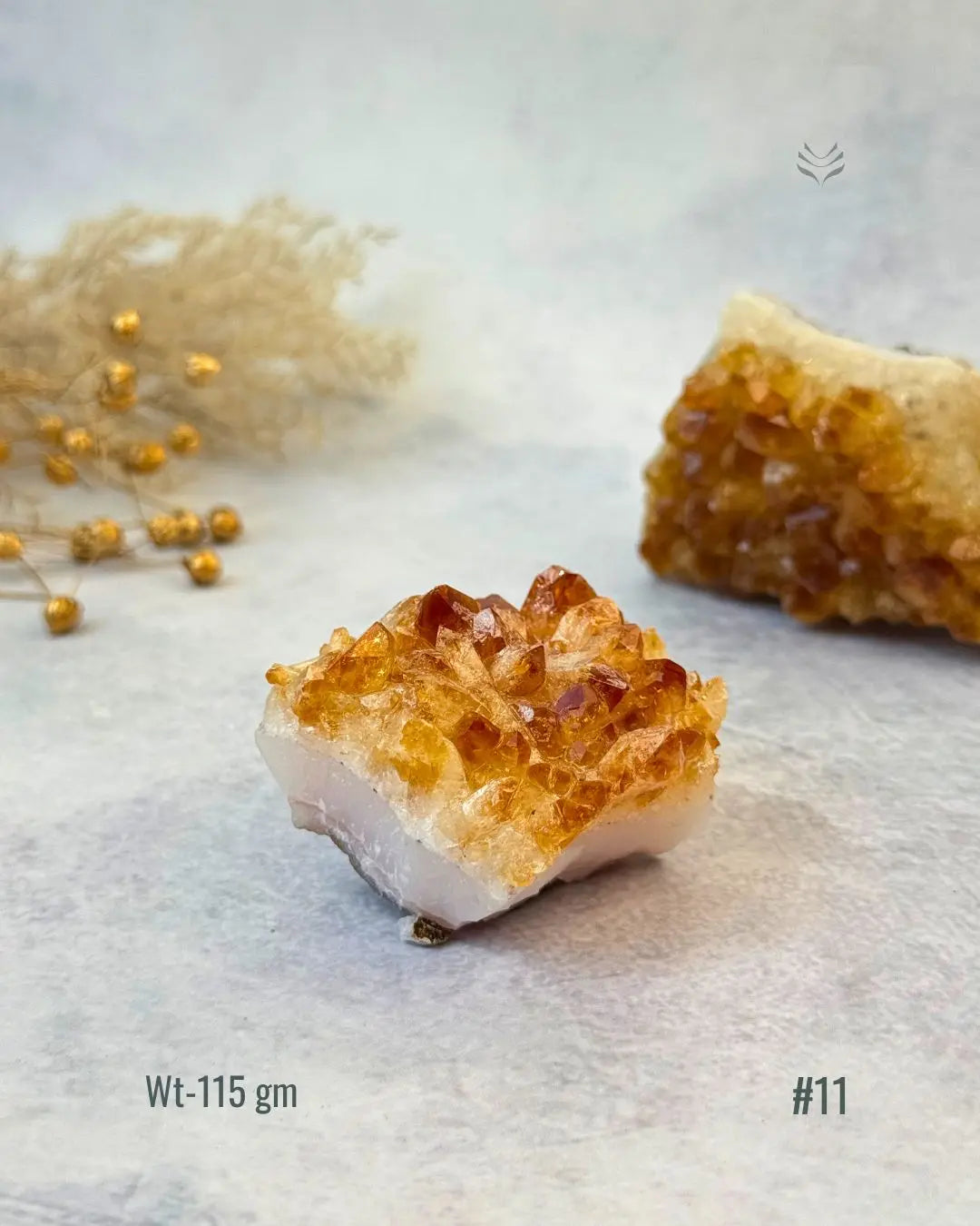 Lightcoded Madagascar Citrine Cluster