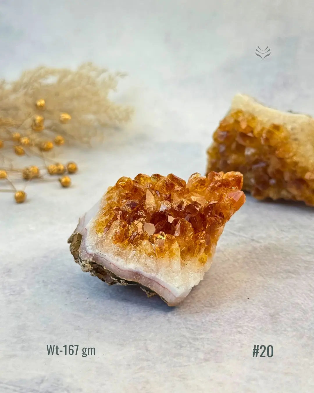 Lightcoded Madagascar Citrine Cluster