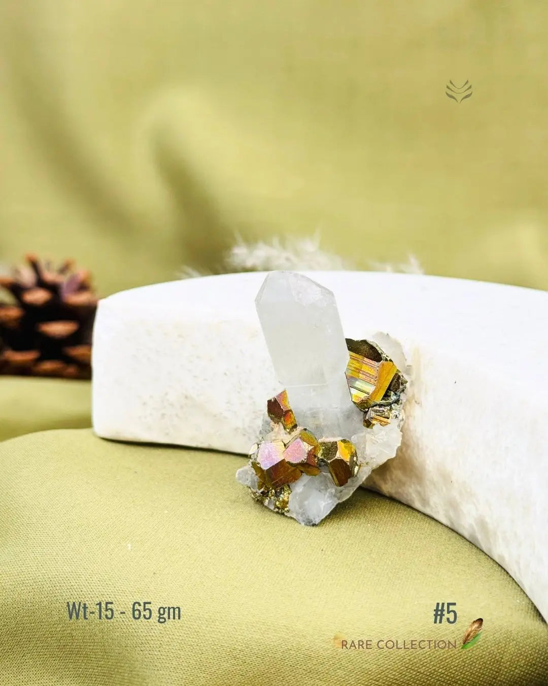 Lightcoded Mini Magick Iron Pyrite with Clear Quartz