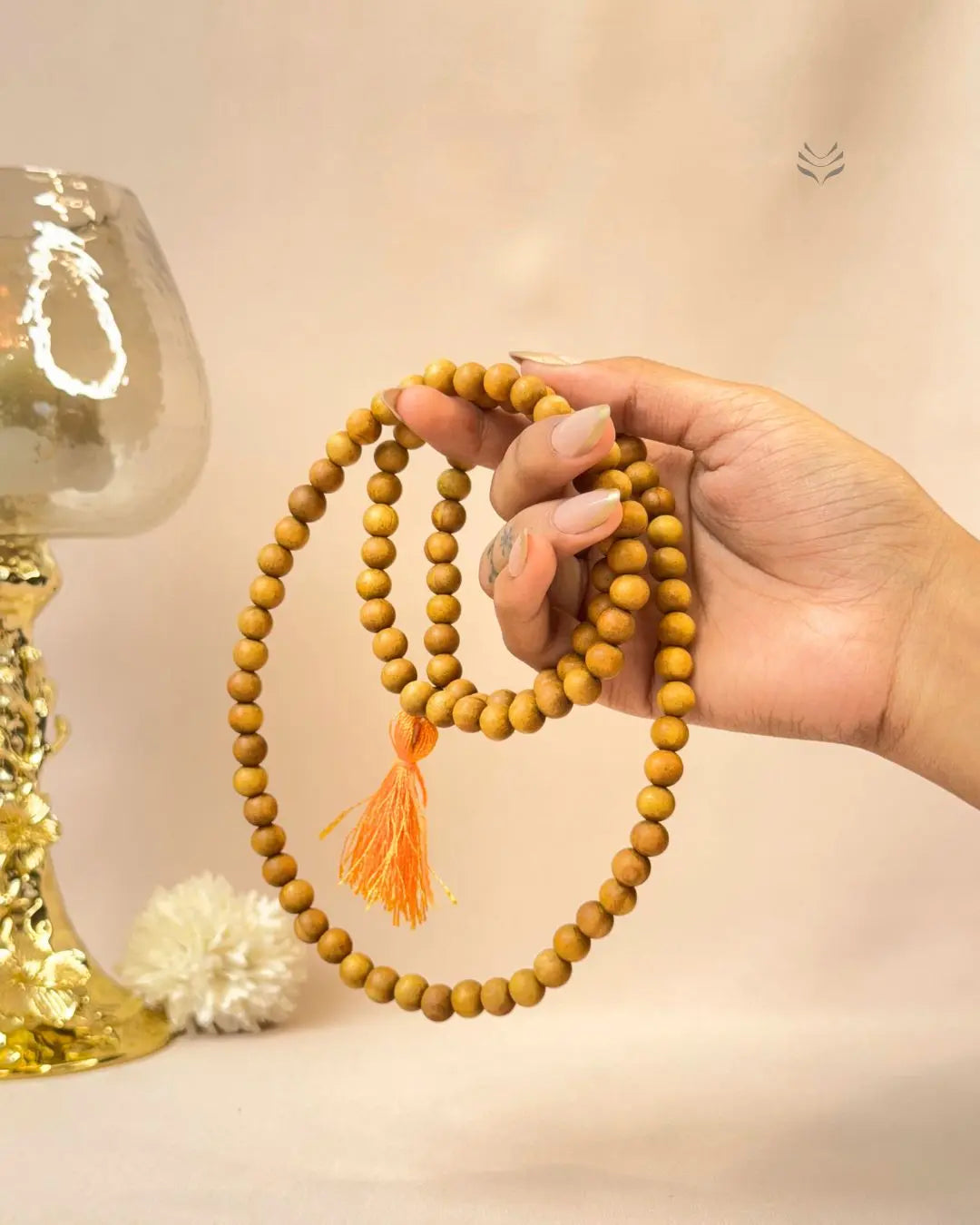 Lightcoded Pure Sandalwood Mala for Self-Love and Prayer