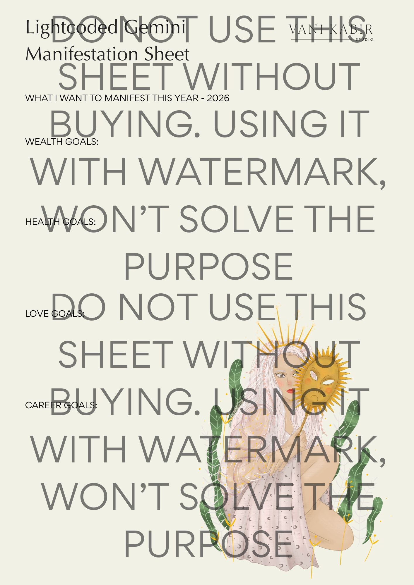 Zodiac Manifestation Sheet – Gemini