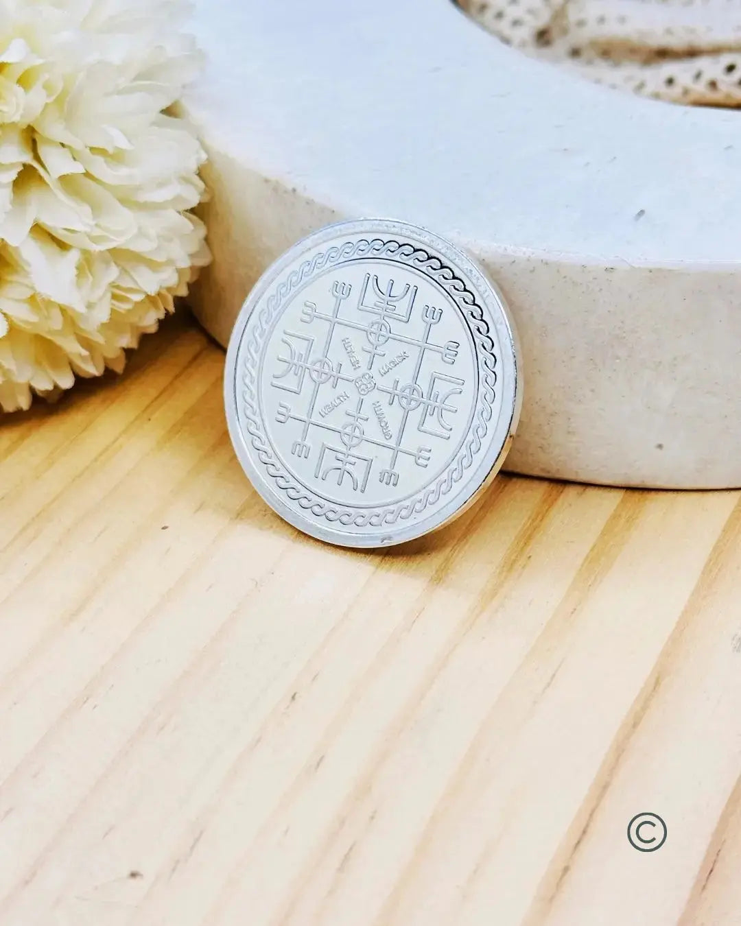 Lucky Charm : Vegvisir© Silver Coin