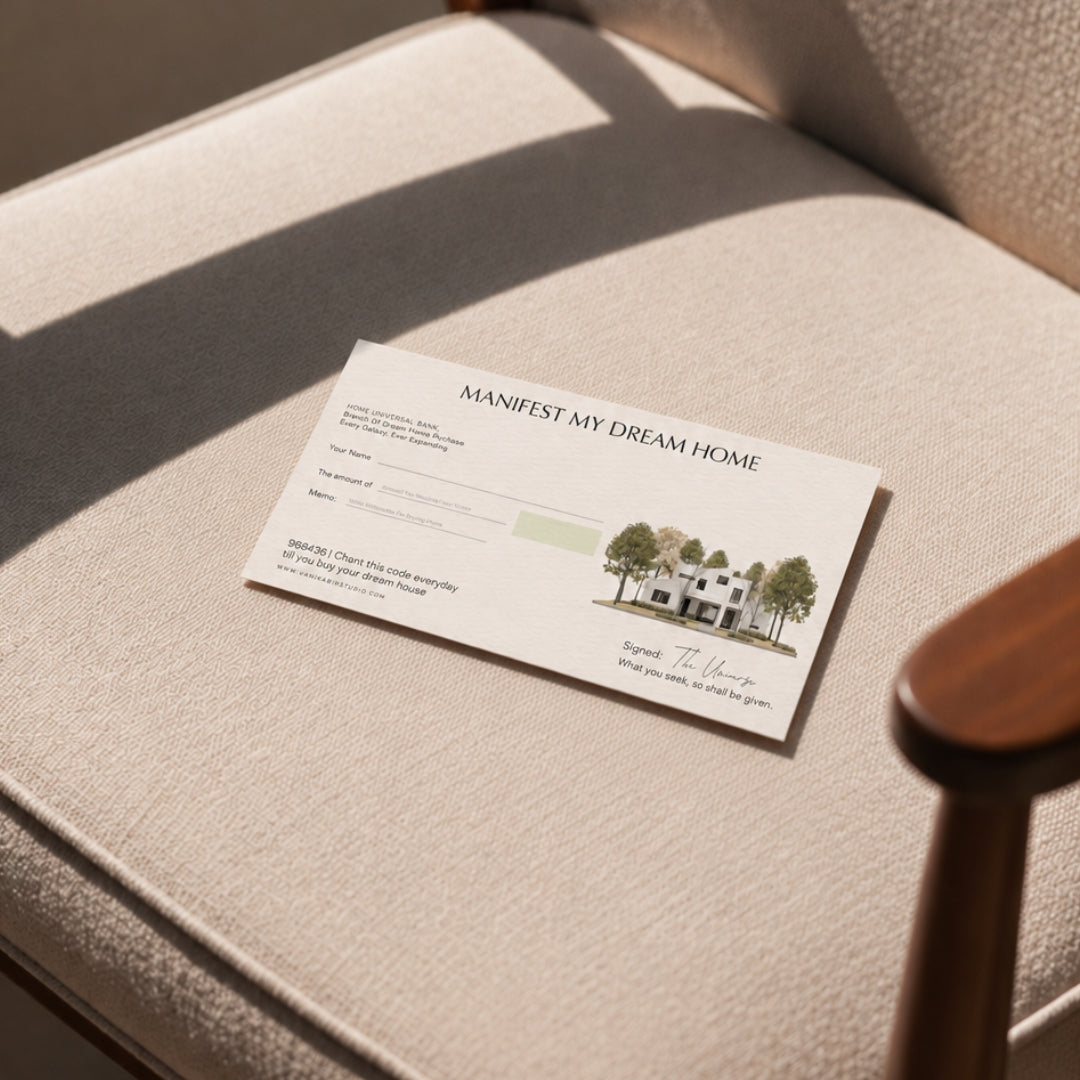 Manifest My Dream Home Cheque cards