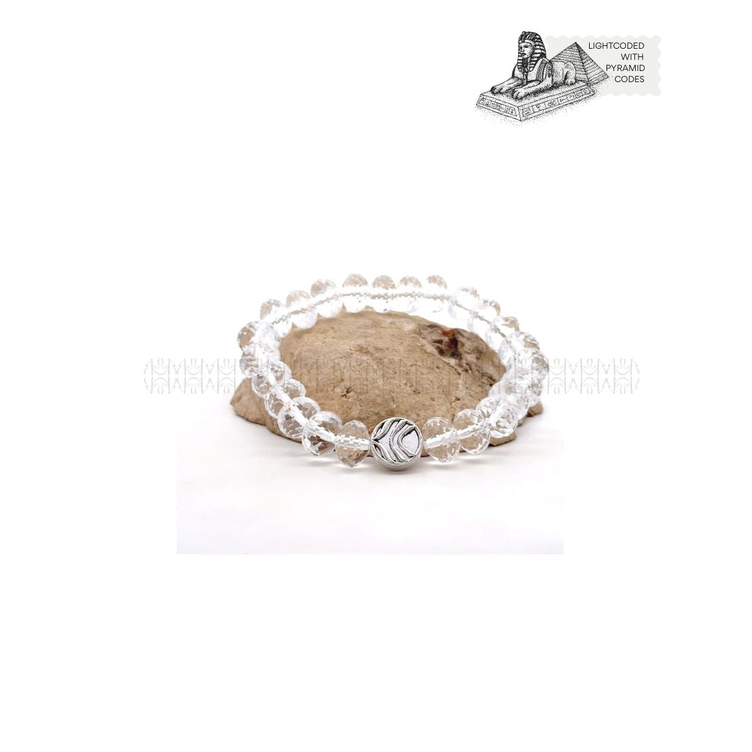 Master Manifestor Tumble Cut Clear Quartz Bracelet