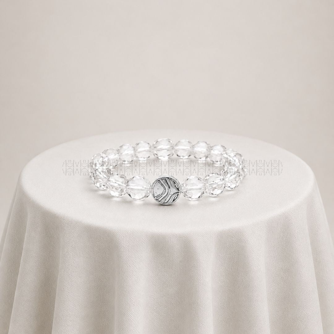 Master Manifestor Star Cut Clear Quartz Bracelet