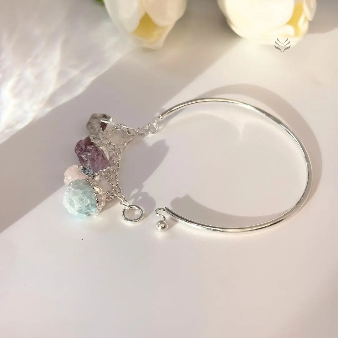 Mixed Stones Silver Plated Wristlet Jewellery