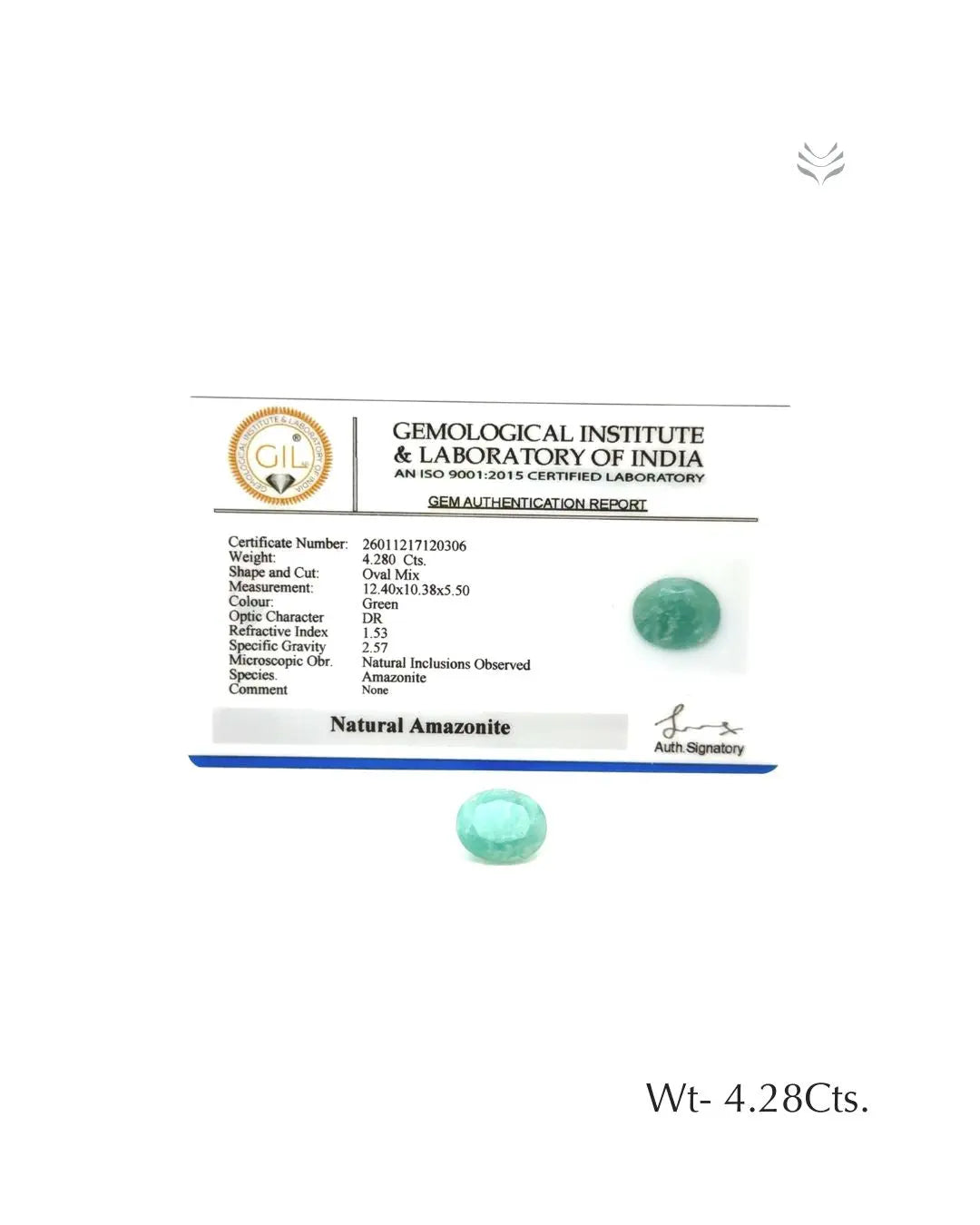 Natural Amazonite - 4.28 Ct Gemstones