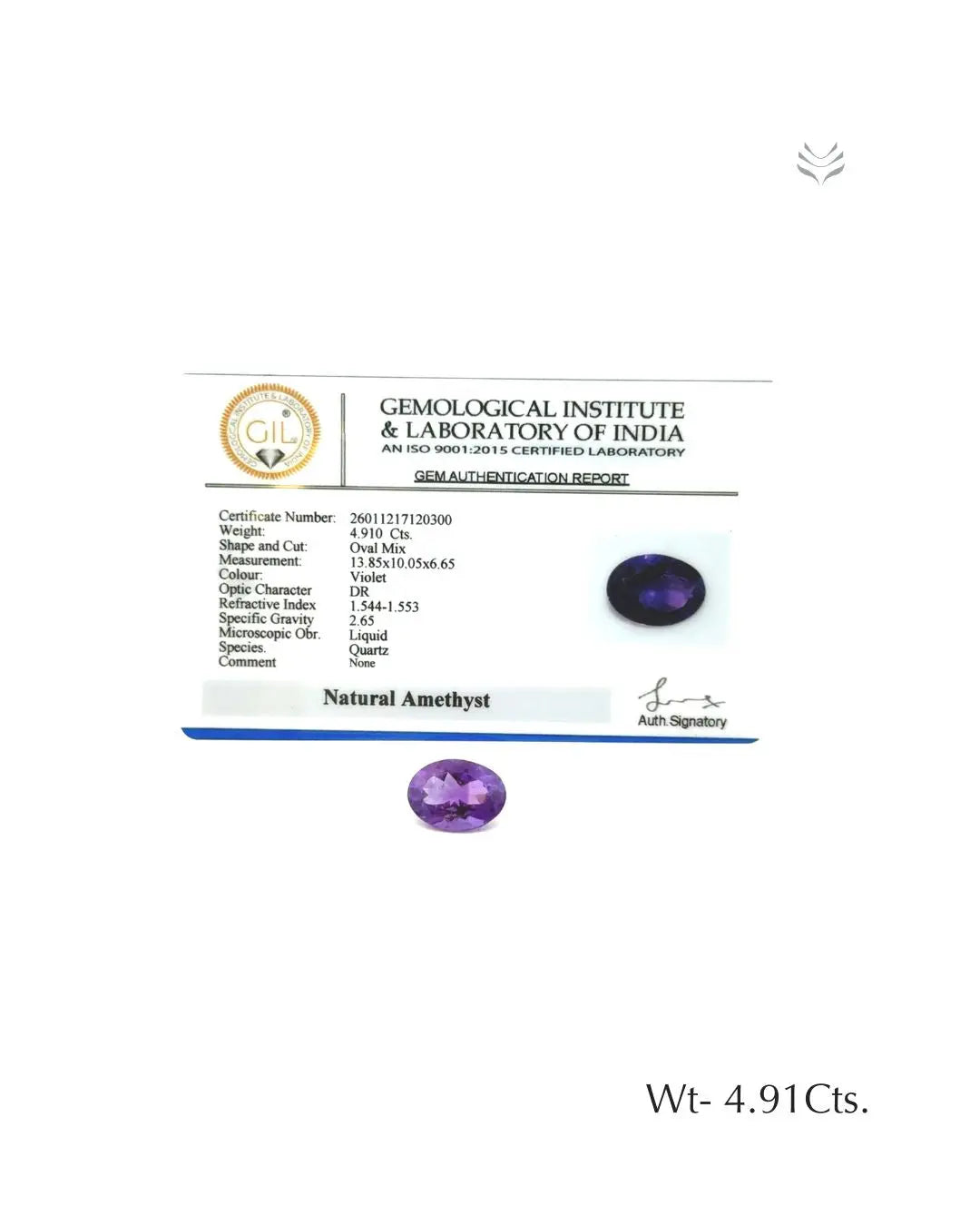 Natural Amethyst - 4.91 Ct Gemstones