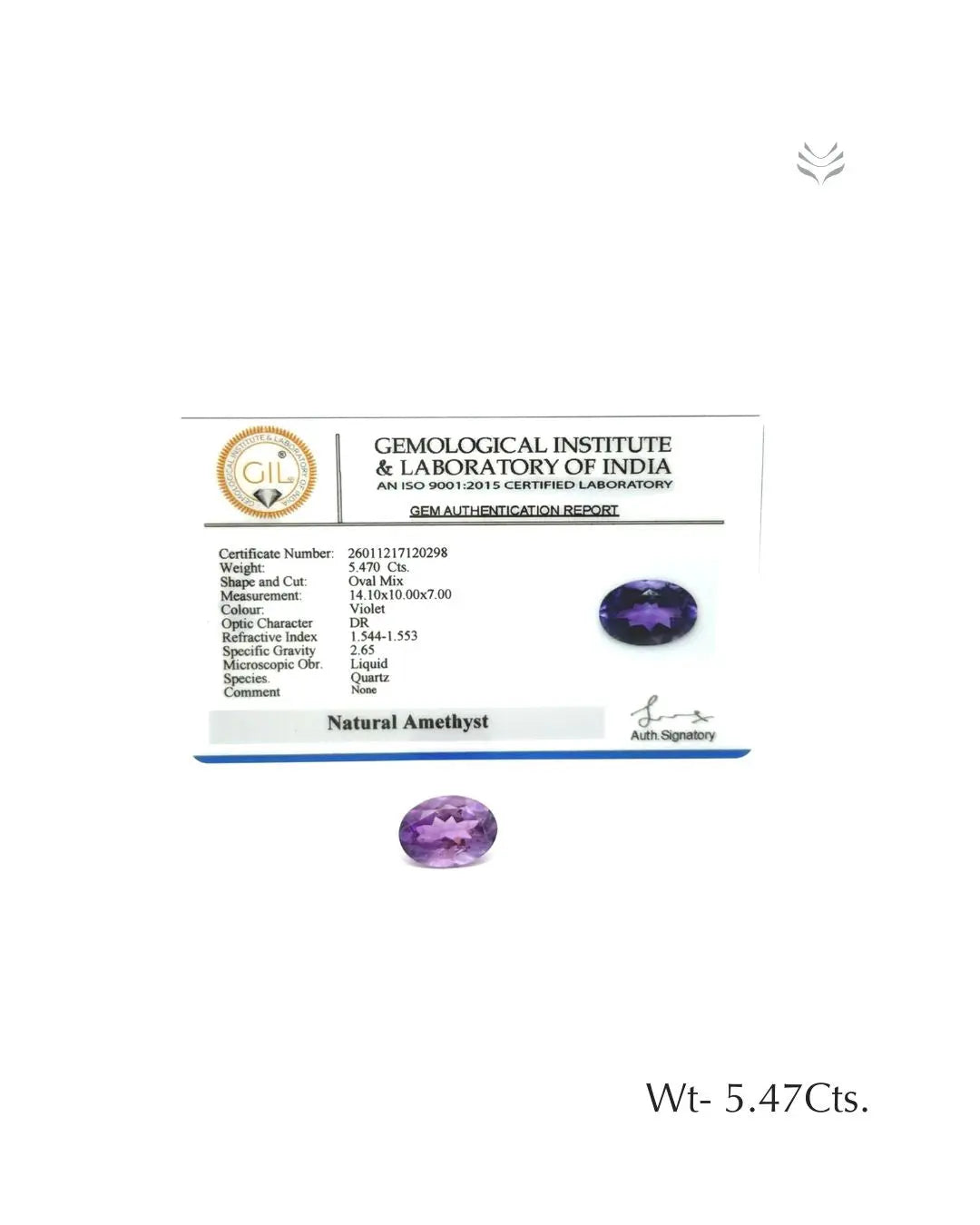Natural Amethyst- 5.47 Ct Gemstones