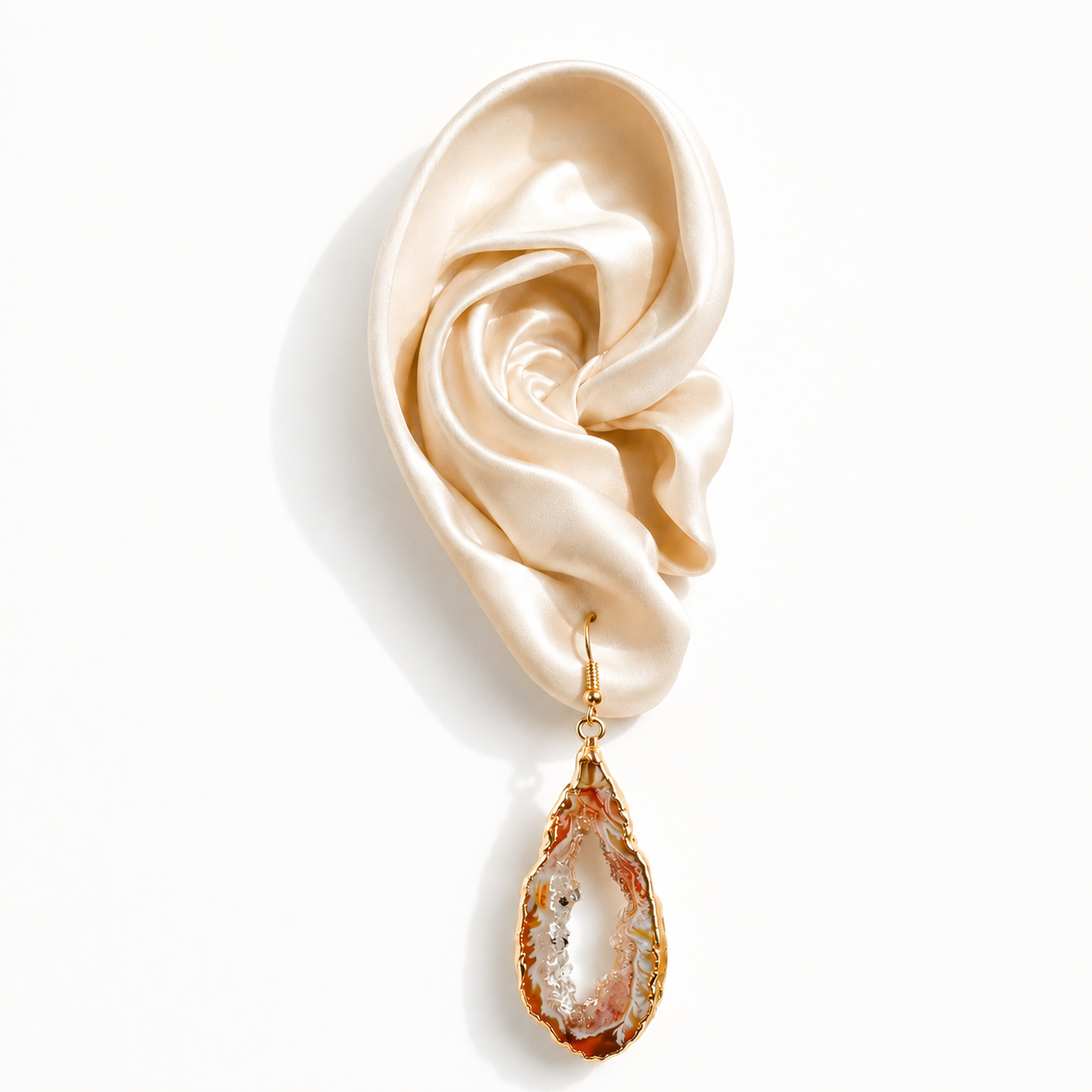 Peach Agate Earrings