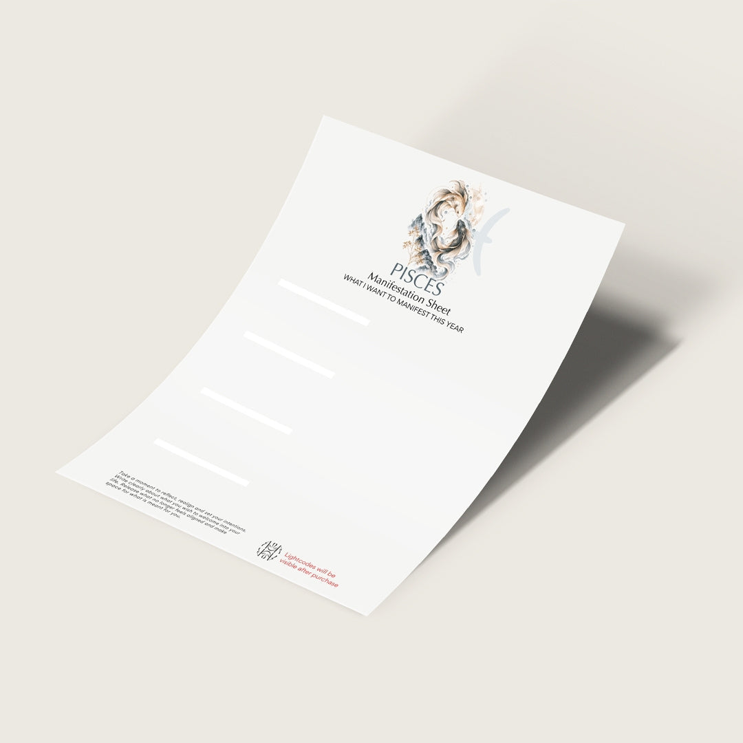 Zodiac Manifestation Sheet – Pisces E studio