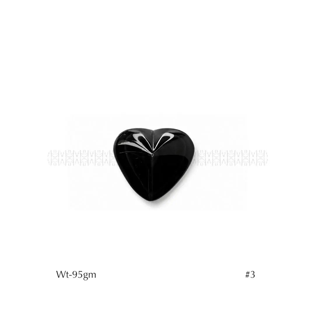 Rainbow Black Obsidian Hearts