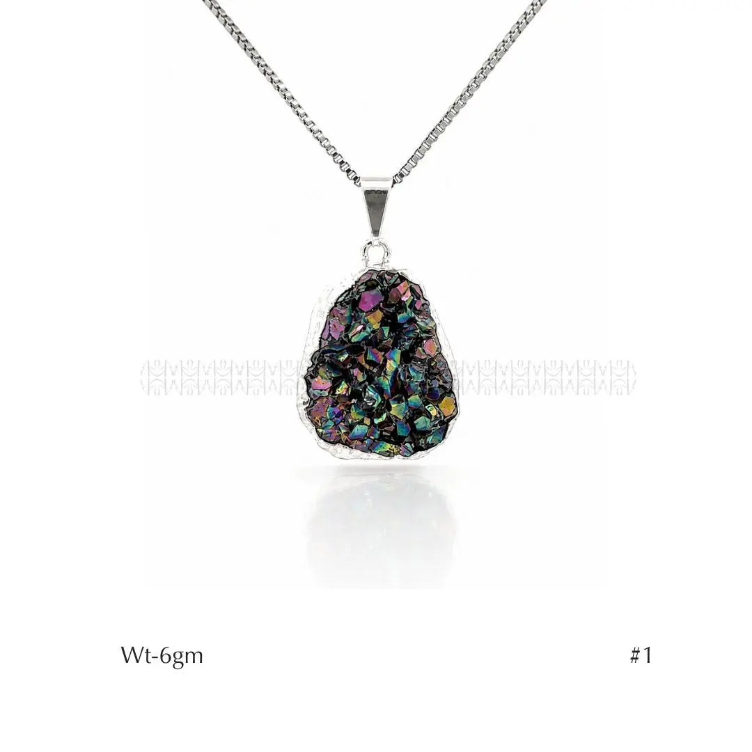 Rainbow Black Tourmaline Pendant