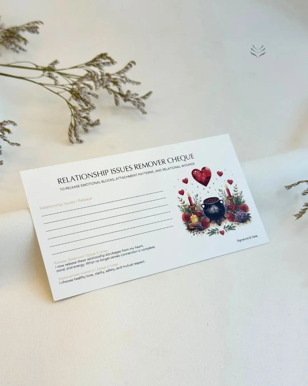 Relationship Obstacle Remover Cheque