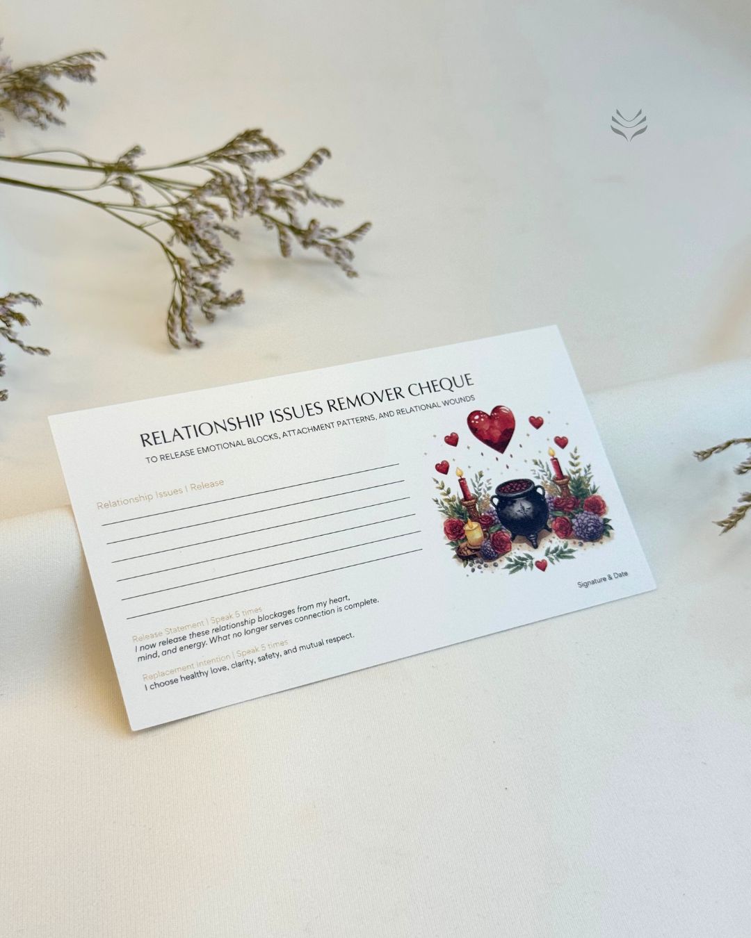 Relationship Obstacle Remover Cheque