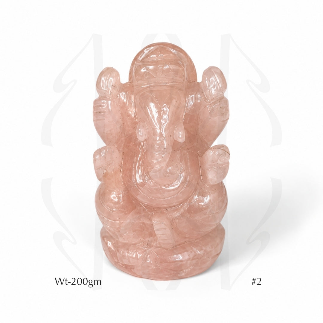Rose Quartz Ganesha