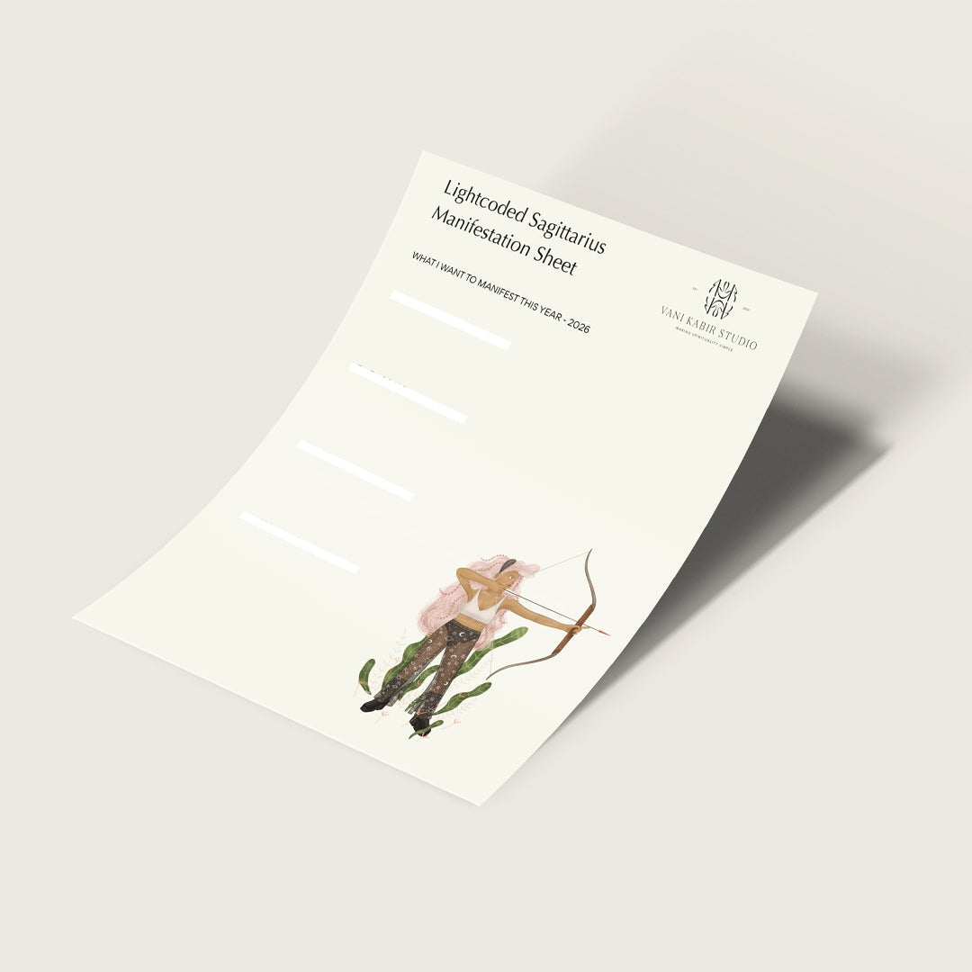 Zodiac Manifestation Sheet – Sagittarius E studio