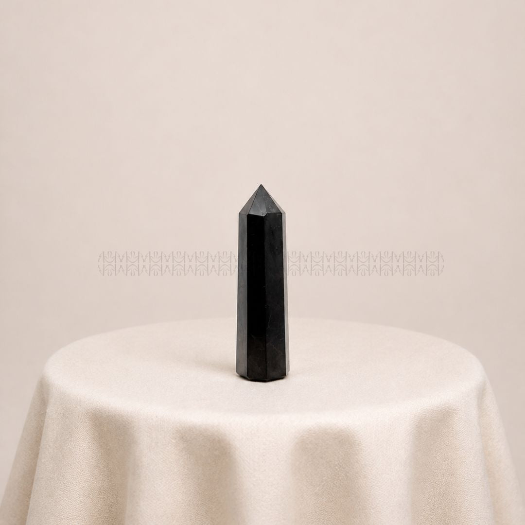 Radiation Control Shungite Crystal Tower - Small Crystal Tower