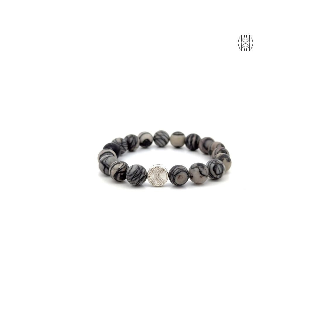Risk Protector Spider Web Jasper Bracelet