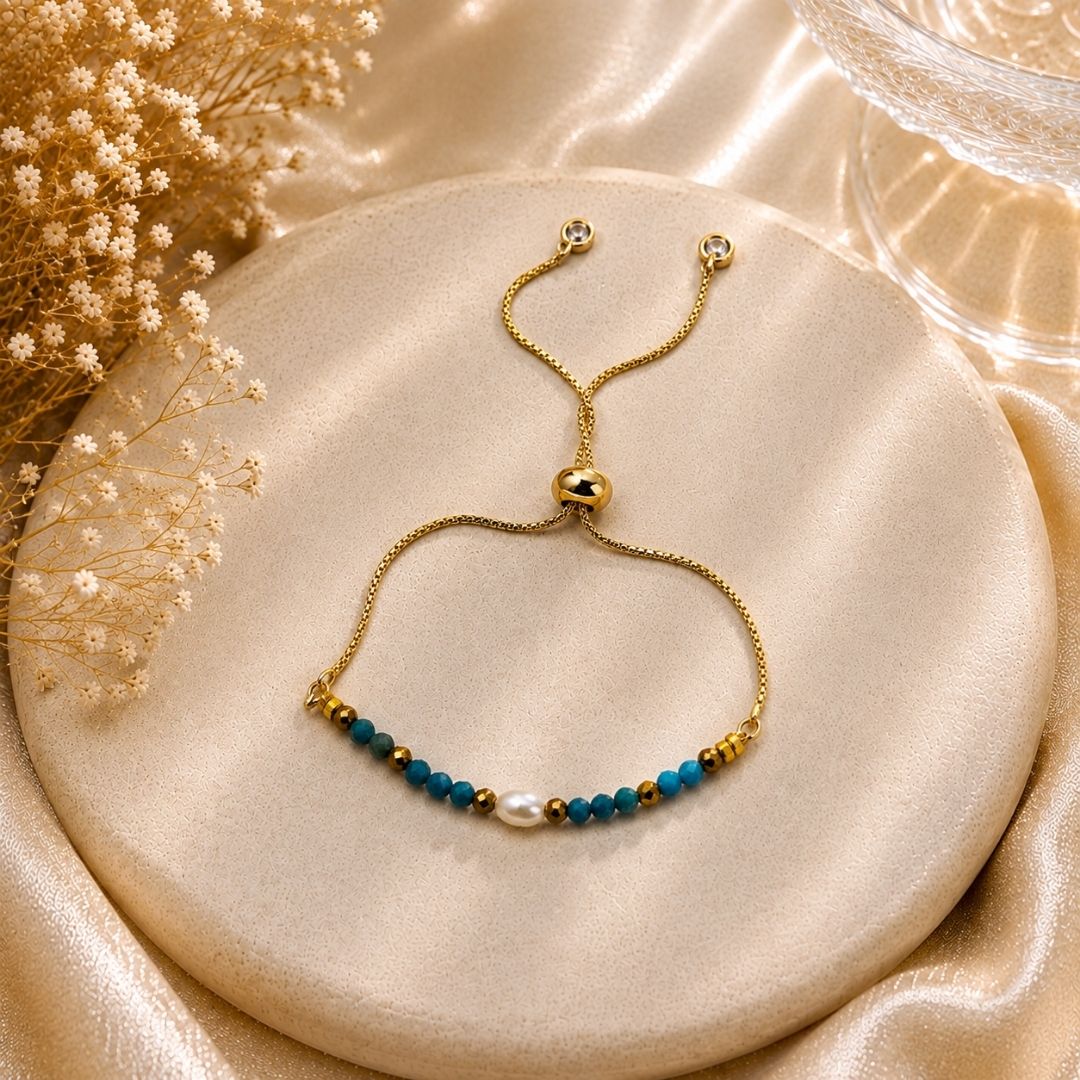 Travellers Luck Pearl Adjustable Bracelet