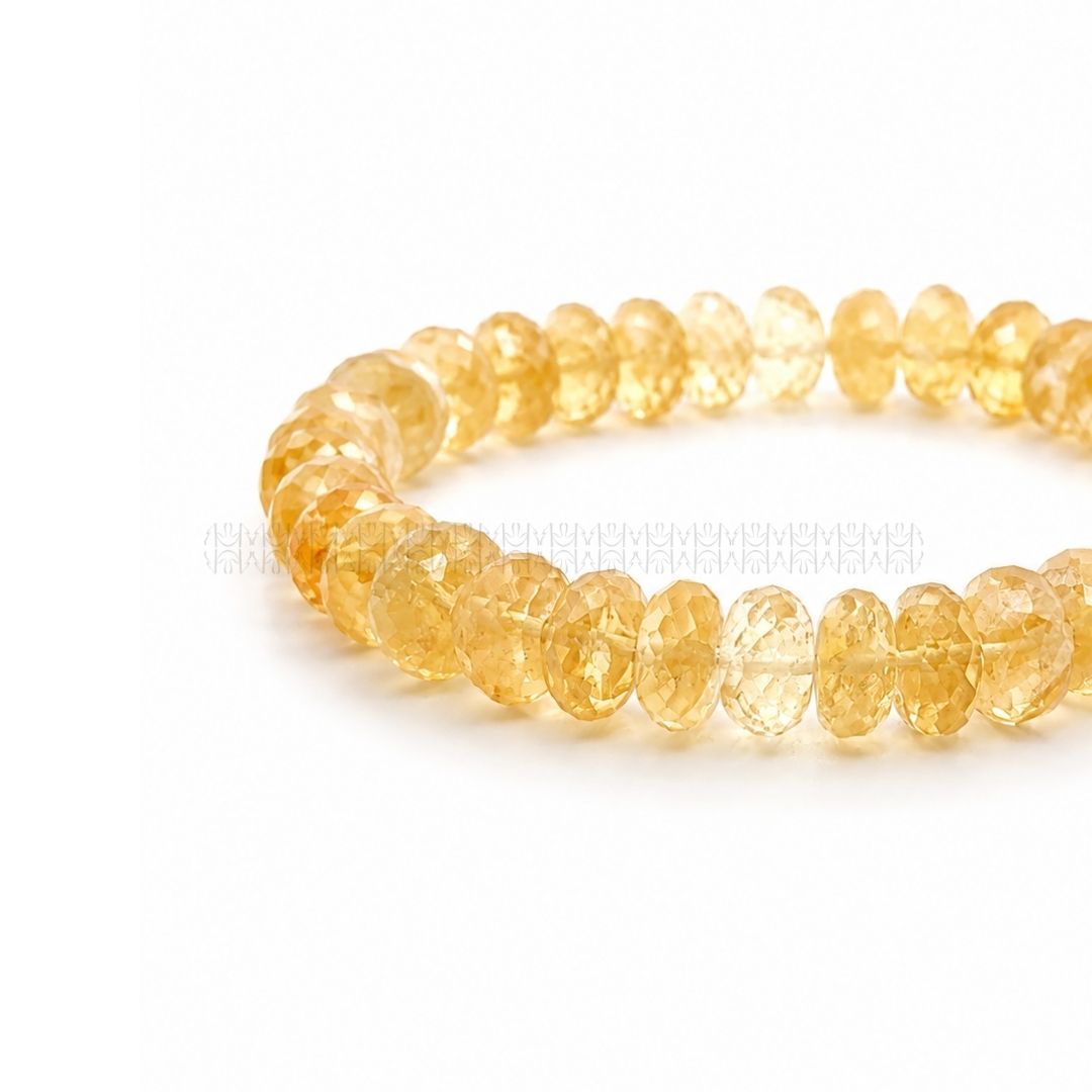 Ultra Premium Citrine Tumble Cut Bracelet Crystal Bracelet Mixel