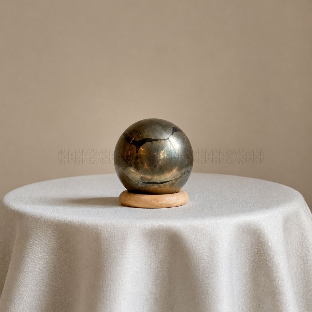 Wealth Attractor - Iron Pyrite Sphere Crystal Sphere