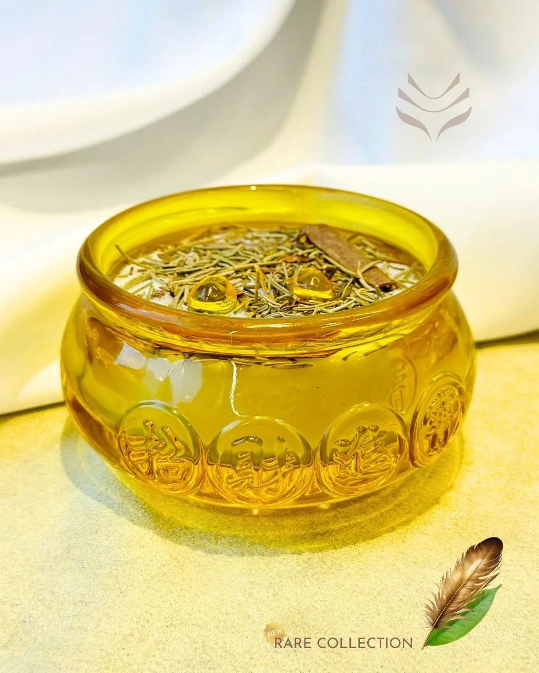 Light-Coded Wealth Bowl filled with symbolic items