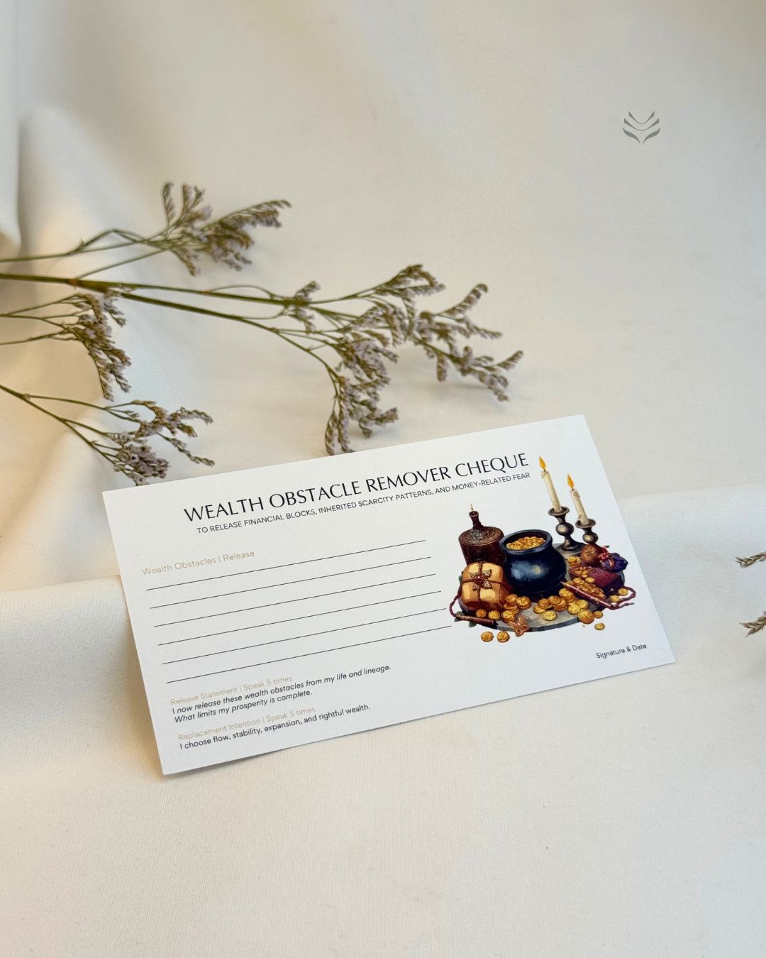 Wealth Obstacle Remover Cheque