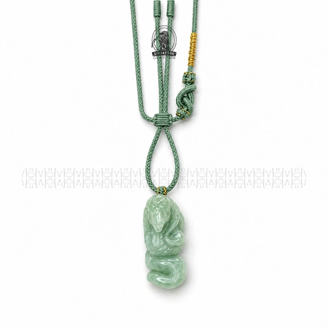 Wisdom & Strategy Snake Jade Pendant
