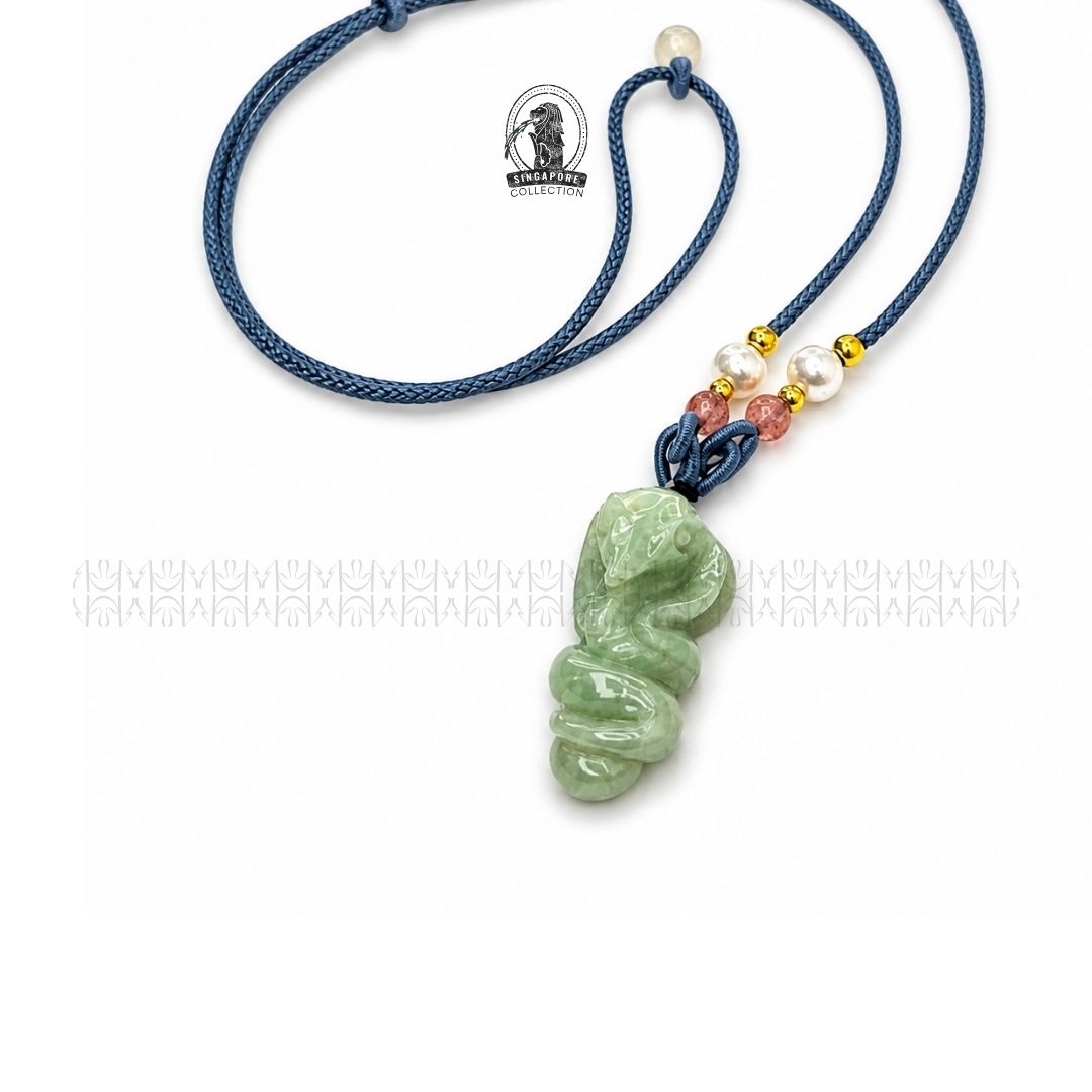 Wisdom & Strategy Snake Jade Pendant