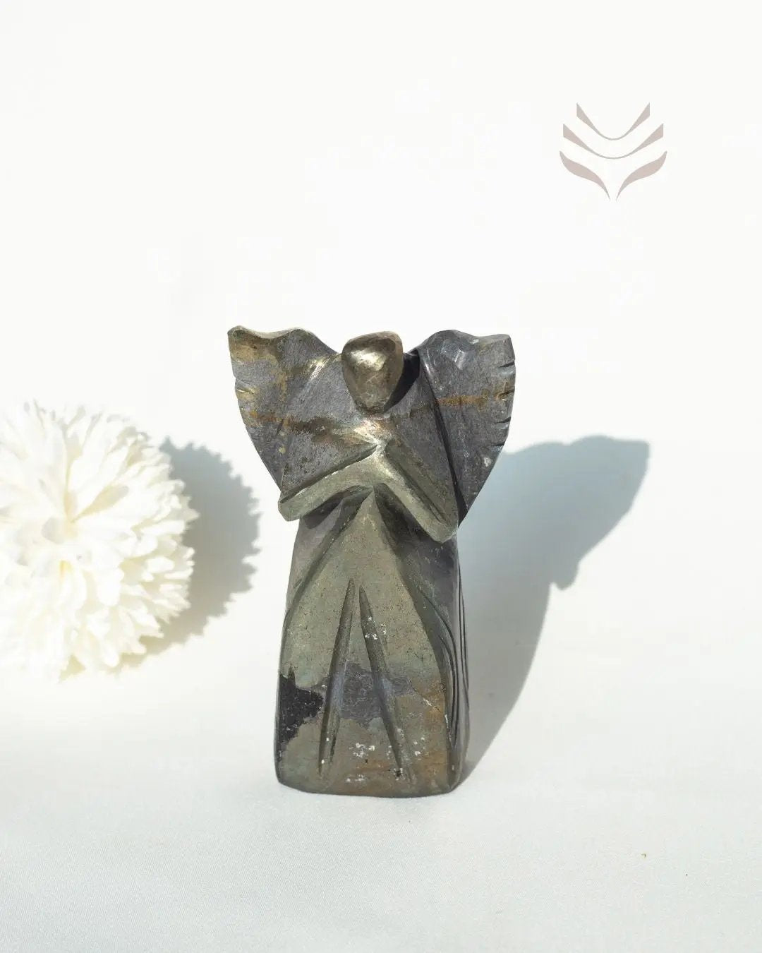 Iron Pyrite Worry Angel – Handcrafted Figurine for Strength and Positivity by Vani Kabir Studio