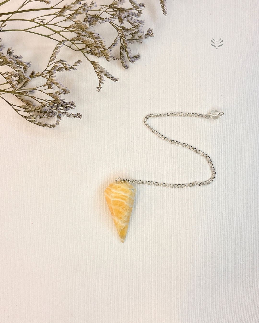 Crystal Pendulum - Yellow Calcite
