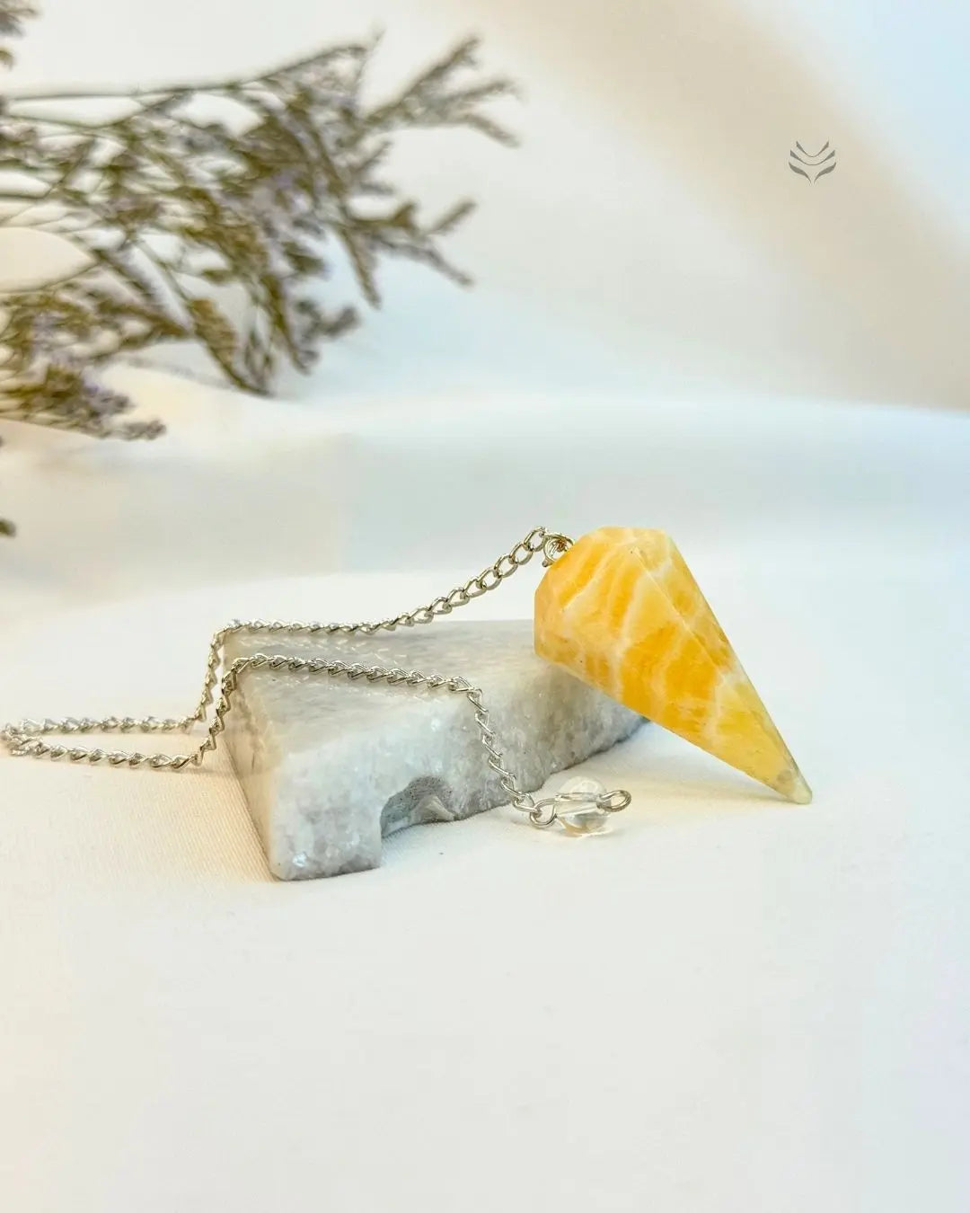 Crystal Pendulum - Yellow Calcite