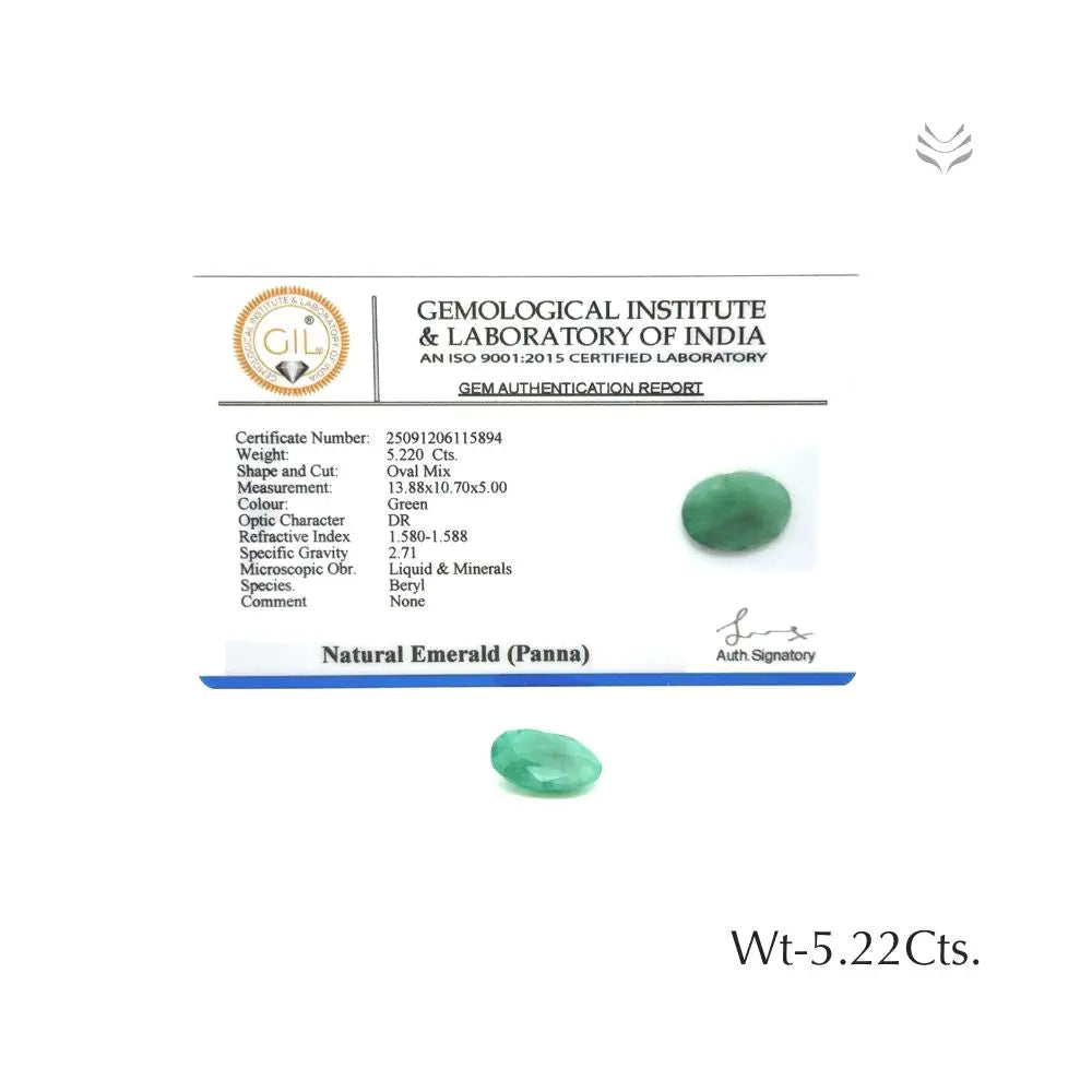 Zambian Emerald - 5.22 Ct Gemstones