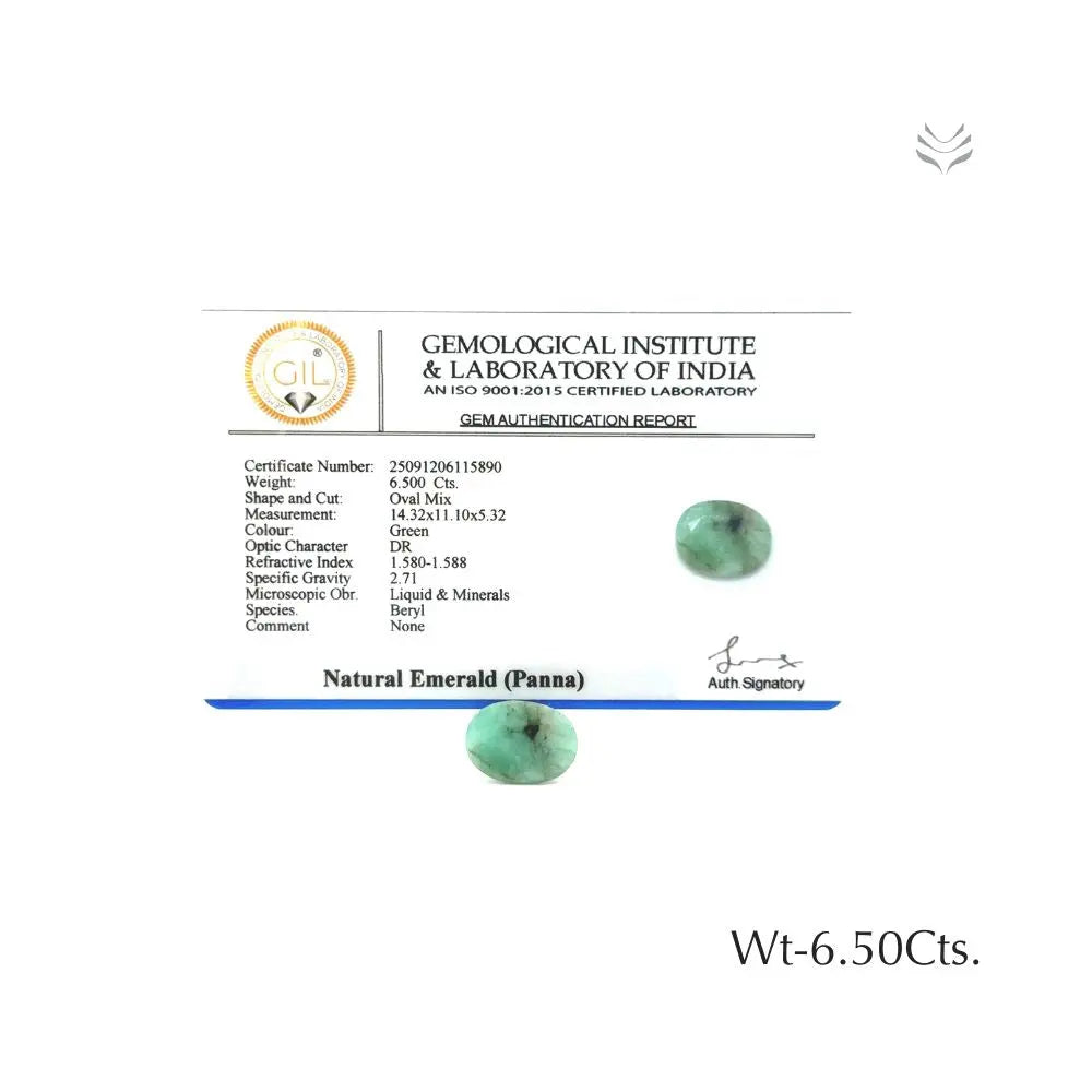 Zambian Emerald - 6.50 Ct Gemstones