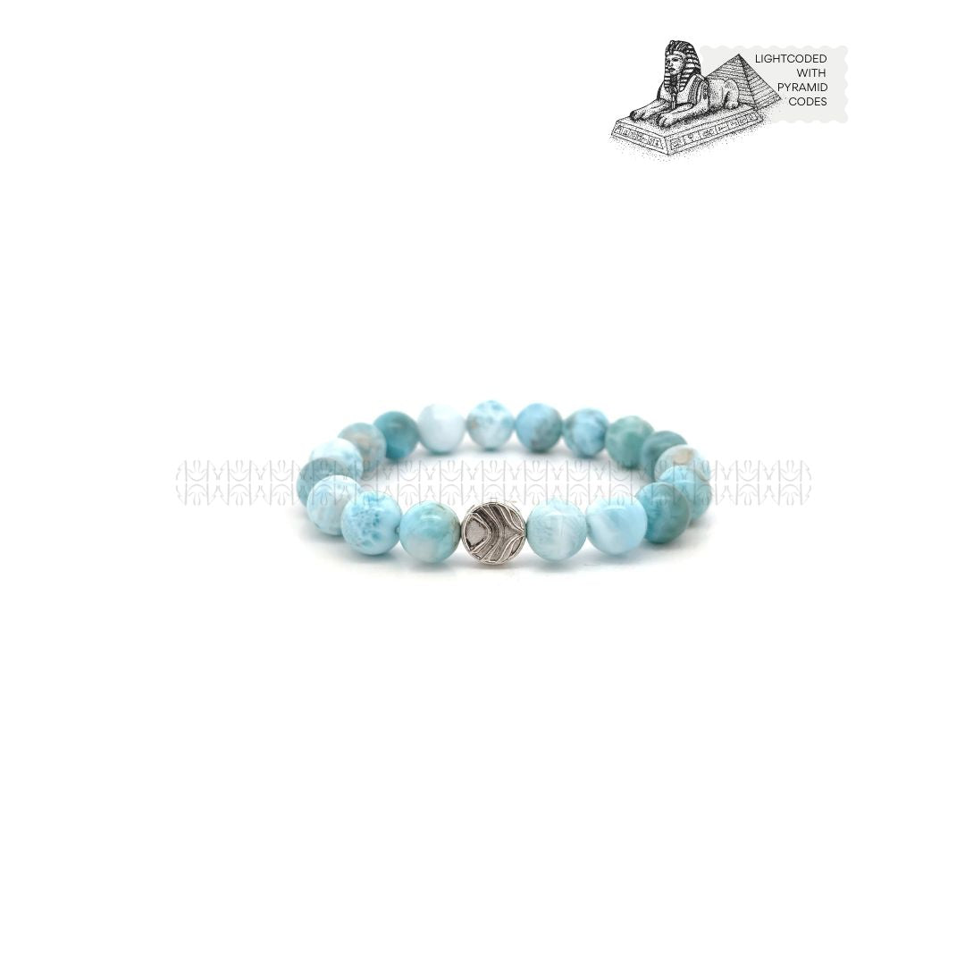 Clear Ancestral Trauma Larimar Bracelet