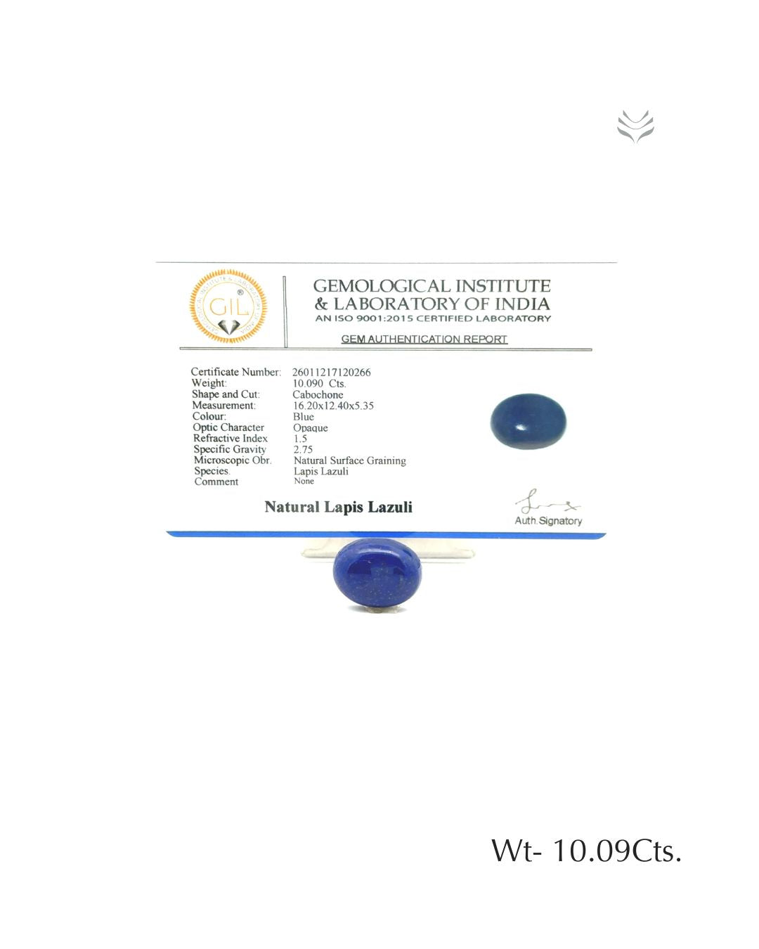 Lapis Lazuli - 10.09 Ct