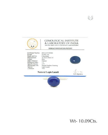 Lapis Lazuli - 10.09 Ct