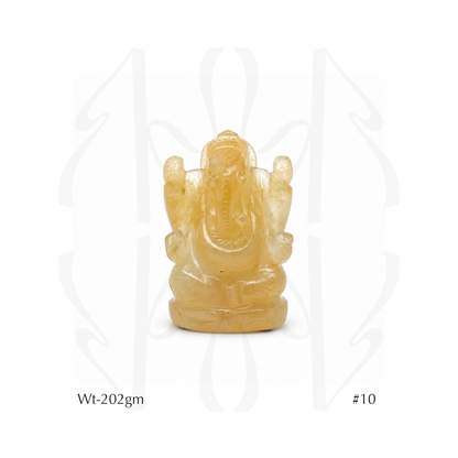 Yellow Aventurine Ganesha  Idol