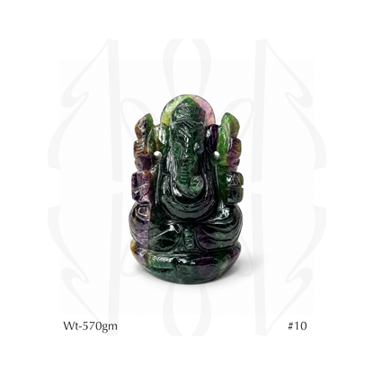 Fluorite Ganesha  Idol