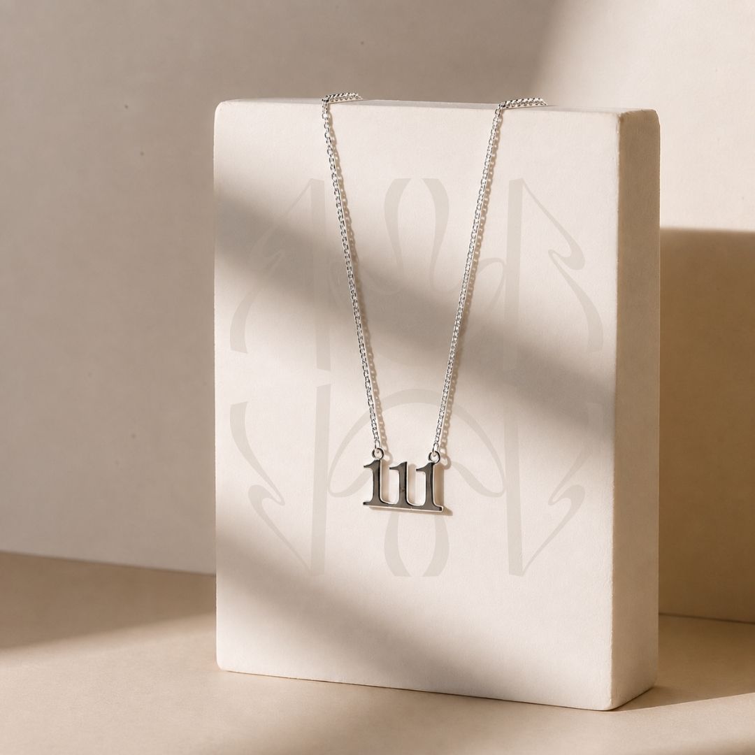 111 Silver Angel Number Pendant  Pendant