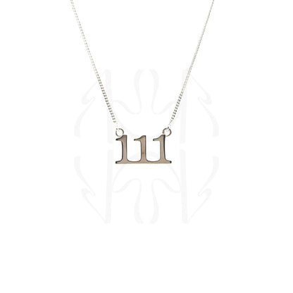 111 Silver Angel Number Pendant  Pendant