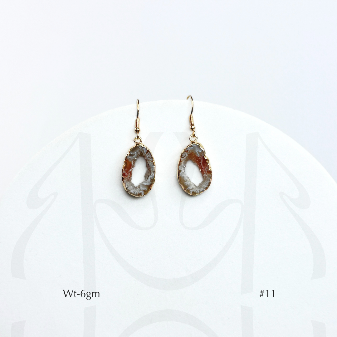 Peach Agate Earrings